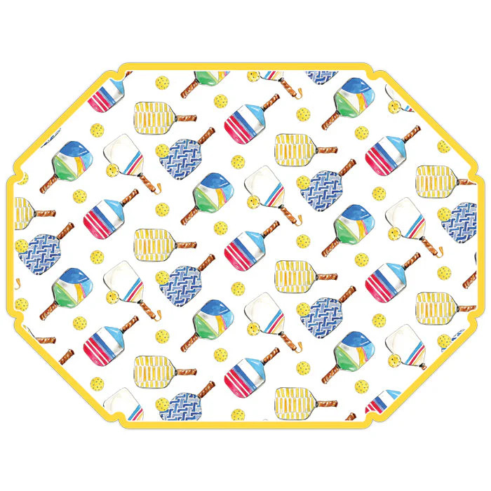 Pickleball Paddle Posh Die-Cut Placemats | Rosanne Beck Collections