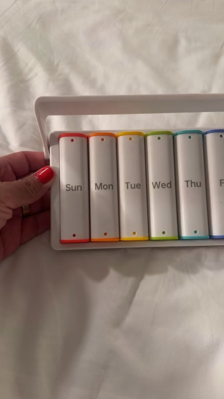 I’m at that age that a pill organizer is a must or I’ll either forget and can’t remember if I took my vitamins/pills 😂

#LTKTravel #LTKSaleAlert #LTKOver40