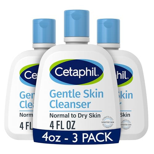 Cetaphil Face Wash, Hydrating Gentle Skin Cleanser for Dry to Normal Sensitive Skin, 4 oz 3 Pack, Fragrance Free, Soap Free and Non-Foaming | Amazon (US)