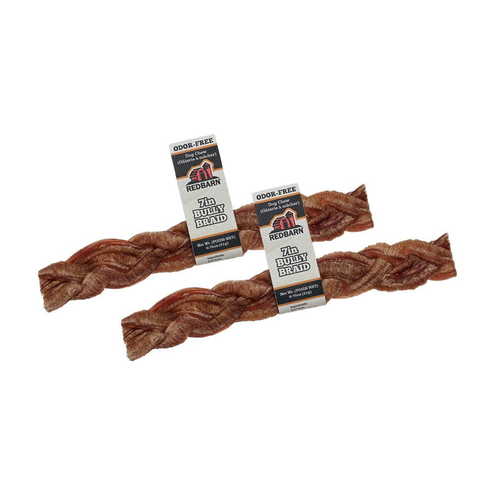 Odor-Free Braided Bully Stick | Redbarn Pet Products