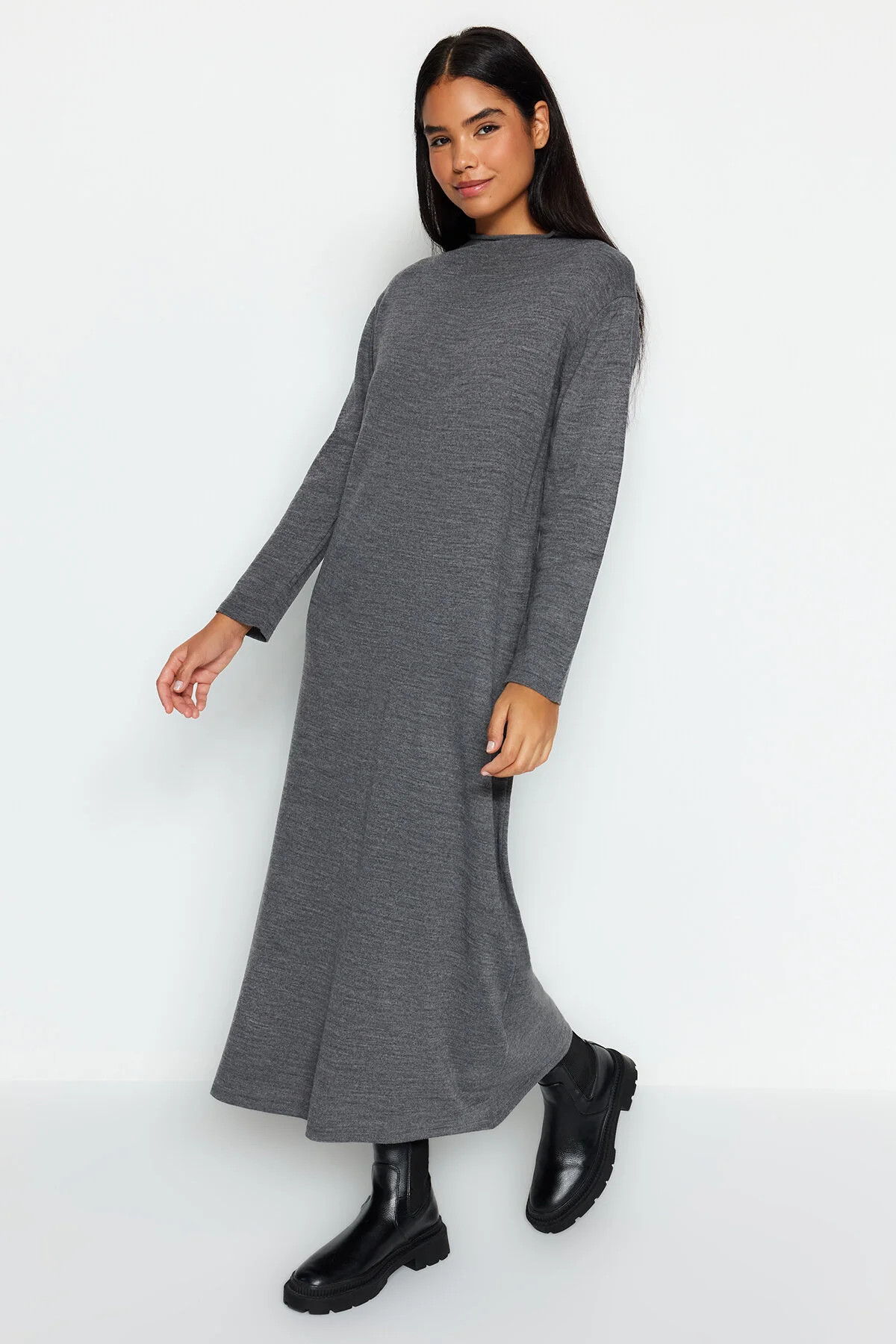 Kleid - Grau - Shift | Trendyol DE