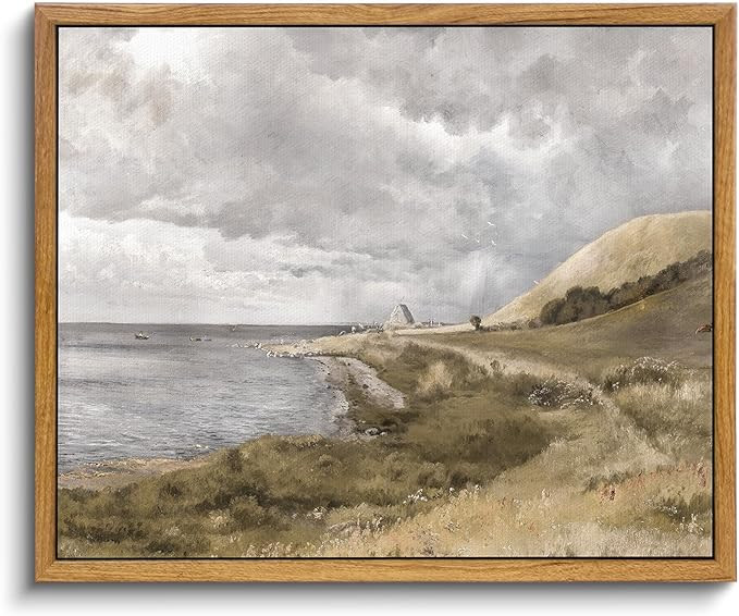 InSimSea Framed Vintage Wall Art Prints Coastal Wall Art Seaside Landscape Paintings Canvas Art W... | Amazon (US)