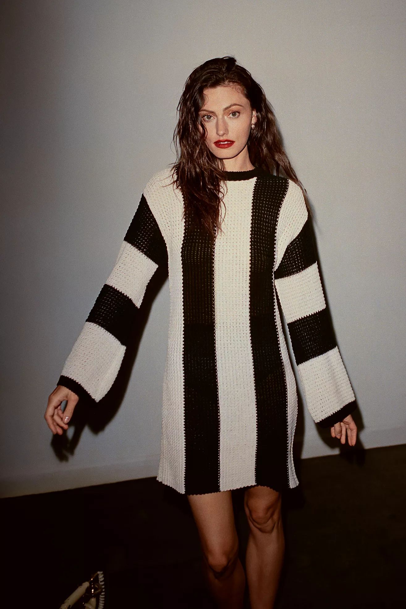 4SI3NNA Long-Sleeve Striped Sweater Mini Dress | Anthropologie (US)
