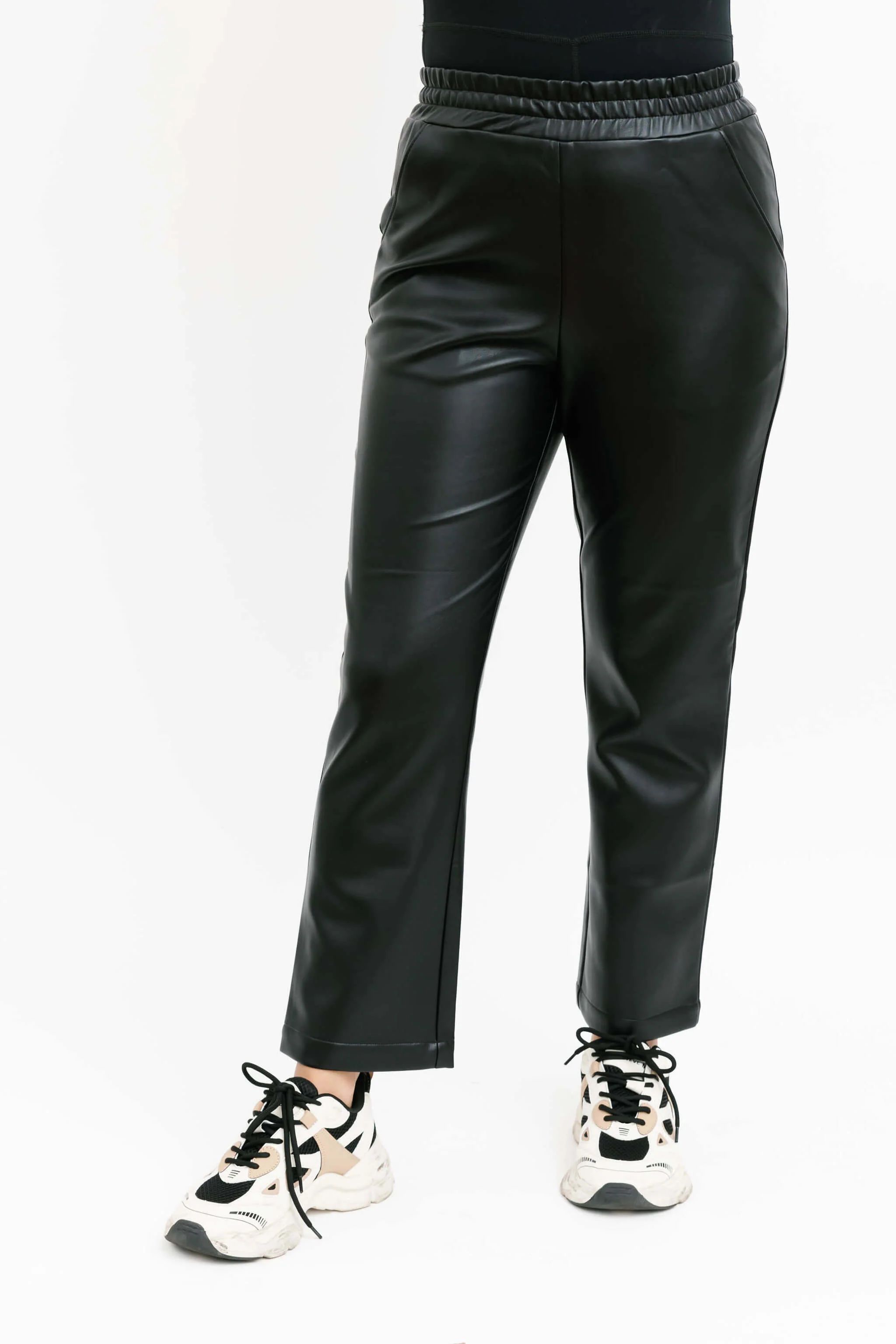 Murphy Vegan Leather Pant in Midnight Black | SMASH+TESS CA
