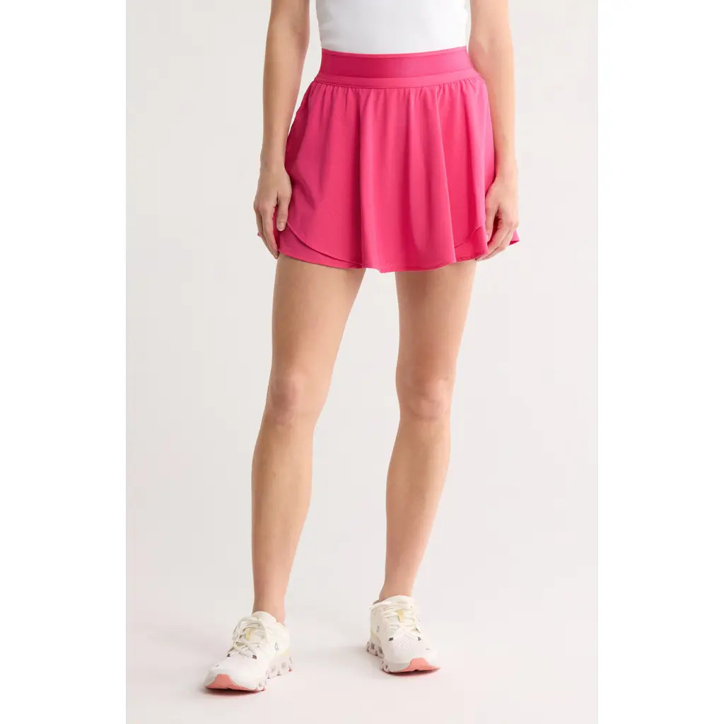 90 DEGREE BY REFLEX Lightstreme Perforated Hypersoft Skort in Raspberry Sorbet at Nordstrom Rack, Size Small | Nordstrom Rack