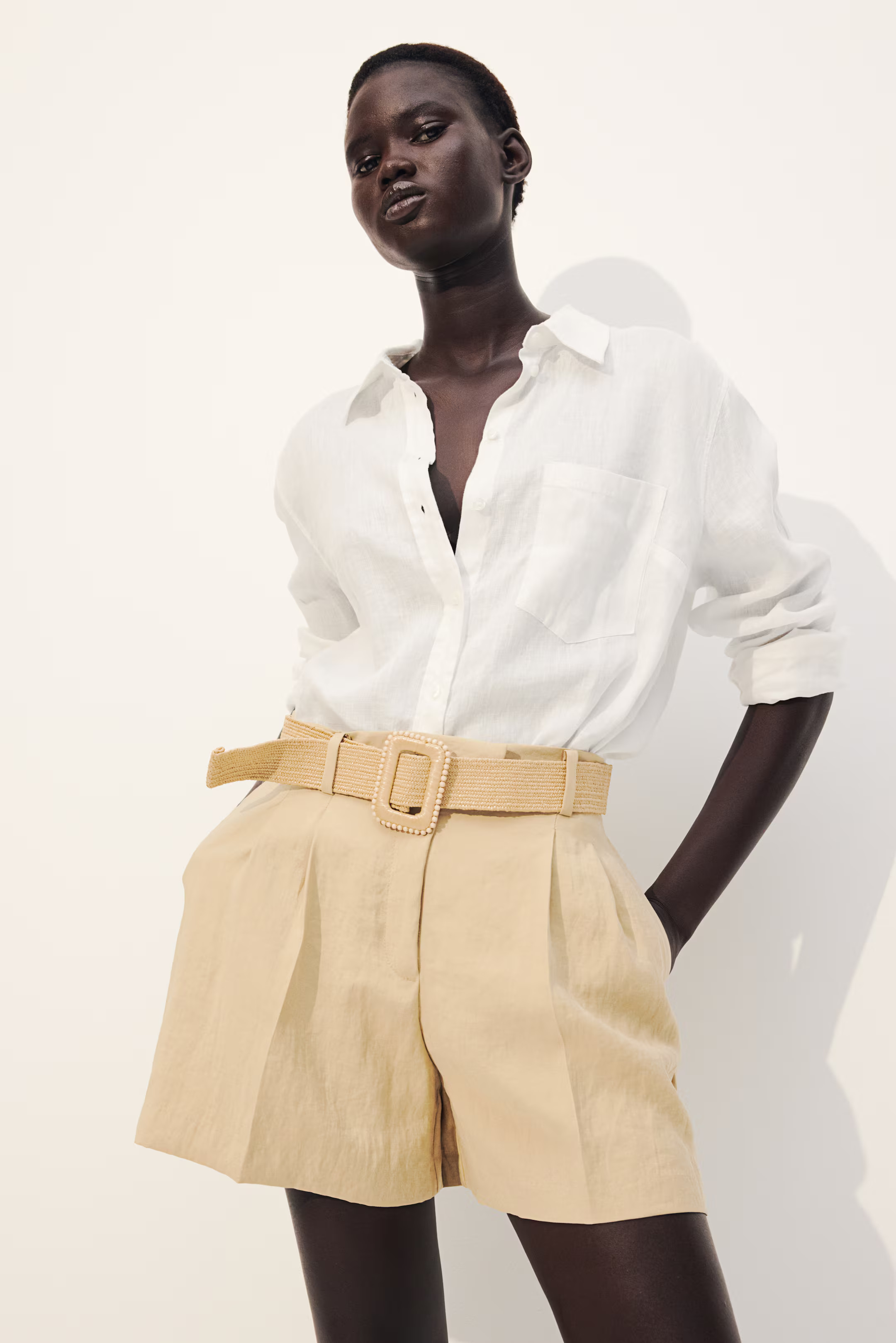 Belted Twill Shorts | H&M (US + CA)