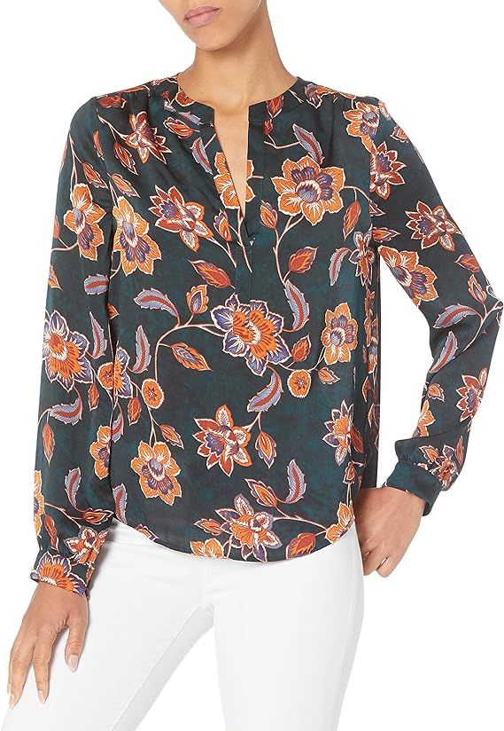 BCBGMAXAZRIA Womens Floral L Blouse | Amazon (US)