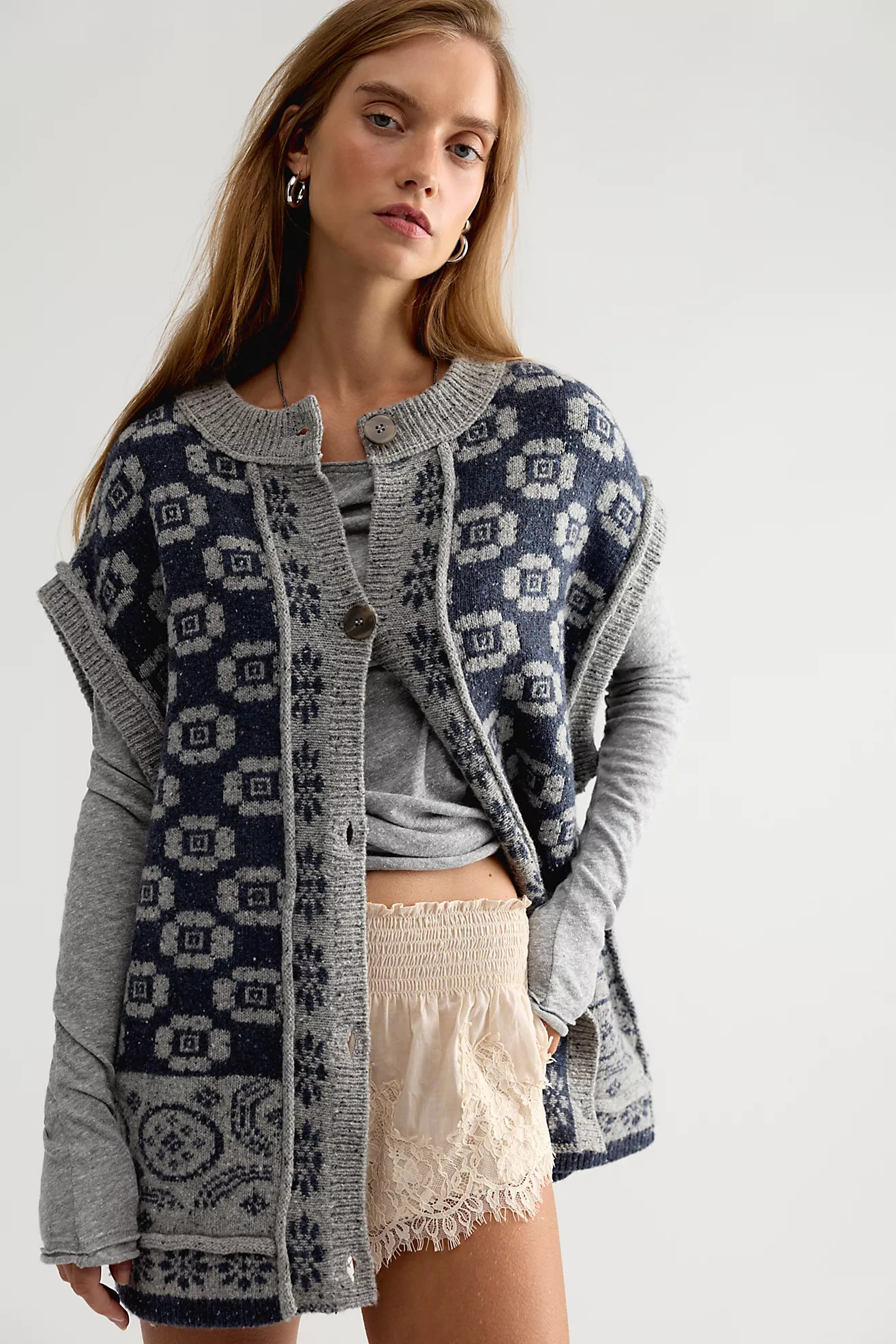 We The Free Patch And Peach Wool Vest | Free People (Global - UK&FR Excluded)