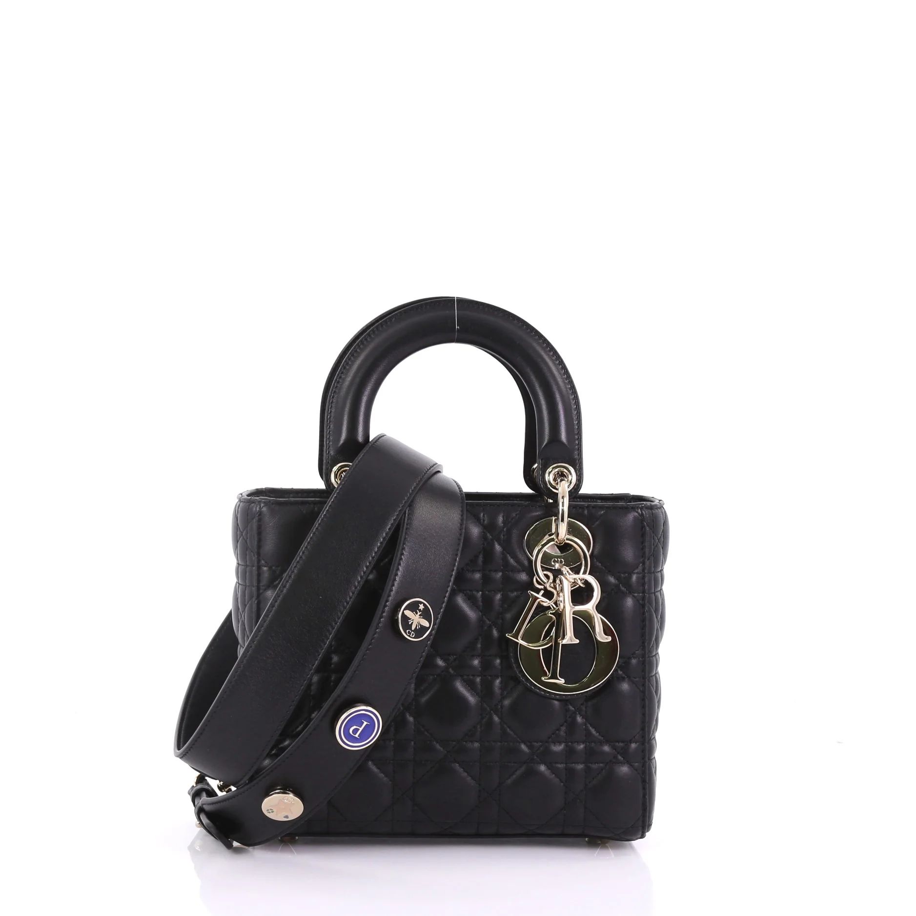 My Lady Dior Handbag Cannage Quilt Lambskin - My Lady Dior Handbag Cannage Quilt Lambskin / black | Rebag