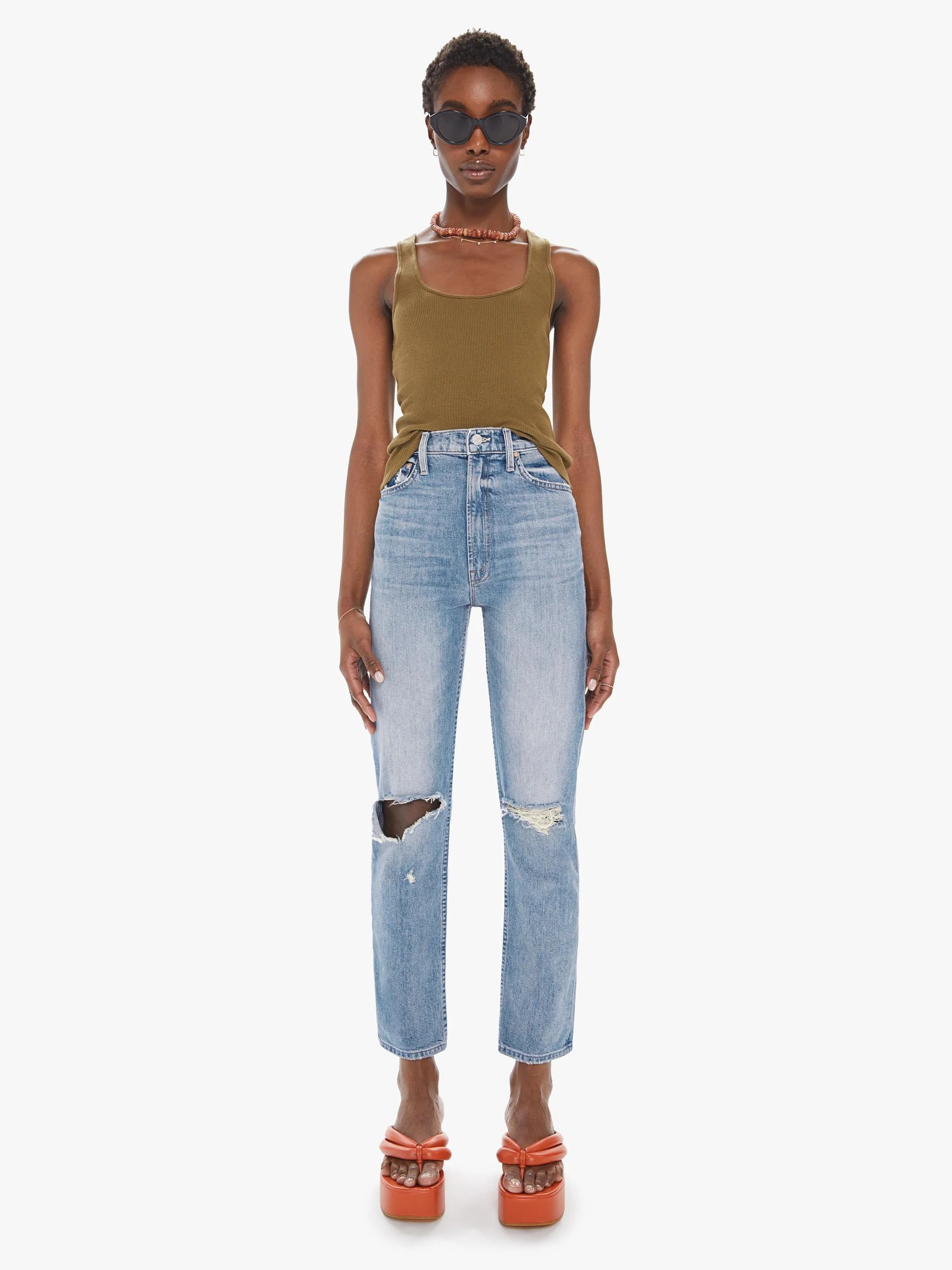 High Waisted Rider Flood | Mother Denim