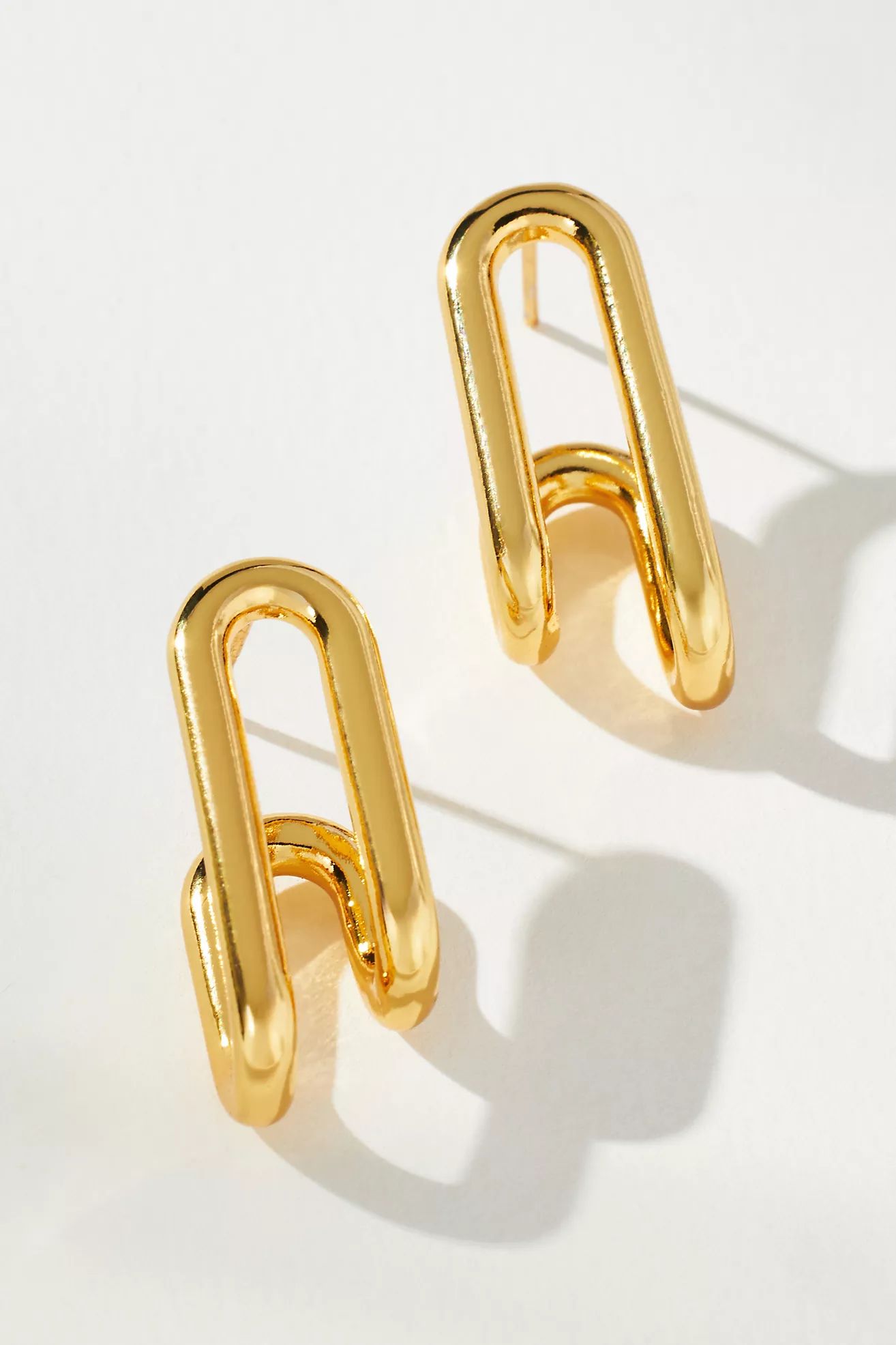 Double Piped Metal Earrings | Anthropologie (US)