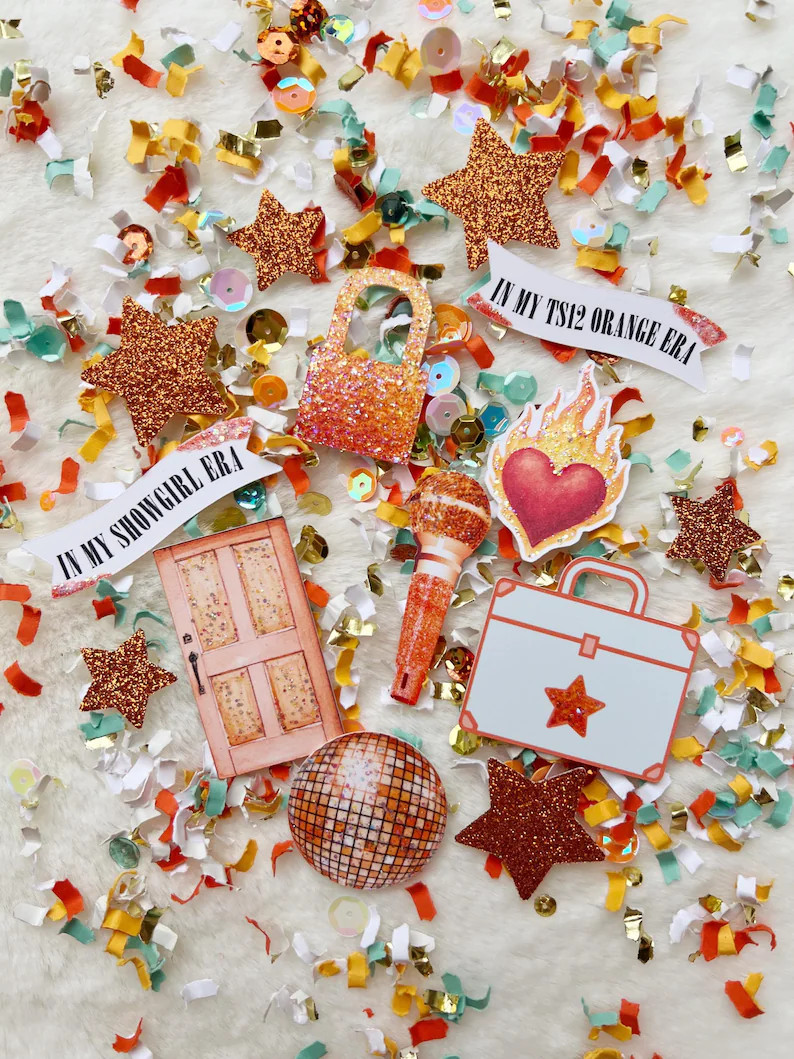 Show Biz Era Confetti: Orange, Mint, Gold Party Decorations for Birthdays - Etsy | Etsy (US)