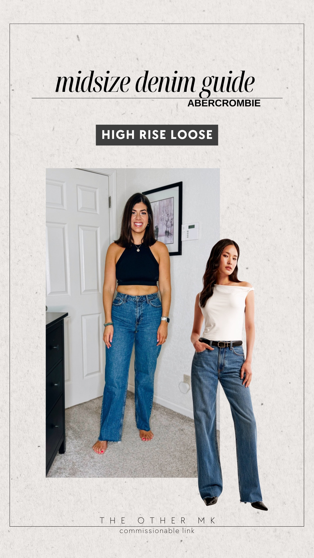 Abercrombie denim sale- code DENIMAF
In a 29 long curve love in the loose. No stretch/ size up if in between 

#LTKNYFW #LTKMidsize #LTKSaleAlert