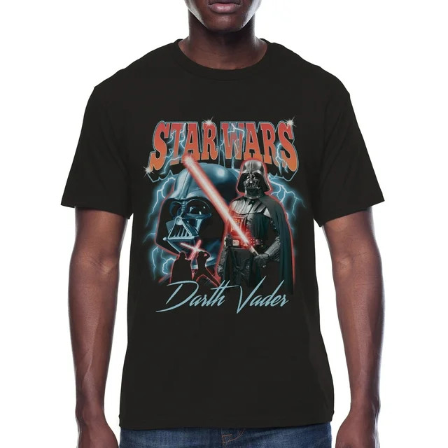 Star Wars, Men's Graphic Crew Neck T-Shirt, Three Vader Moon, Sizes S-3XL (Men's Big & Tall) | Walmart (US)