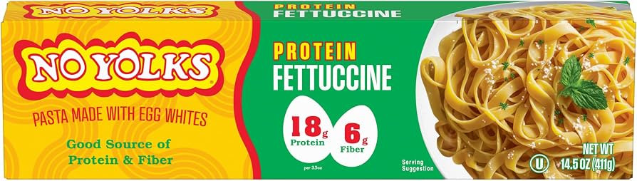 No Yolks Fettuccine Protein Pasta, Nutritious Indulgence, High-Protein Egg White & Plant-Based, 1... | Amazon (US)