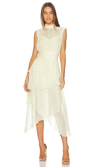 Gina Ruched Midi Dress | White Midi Dress Womens Easter Dress Women Easter Outfit Easter 2023 | Revolve Clothing (Global)