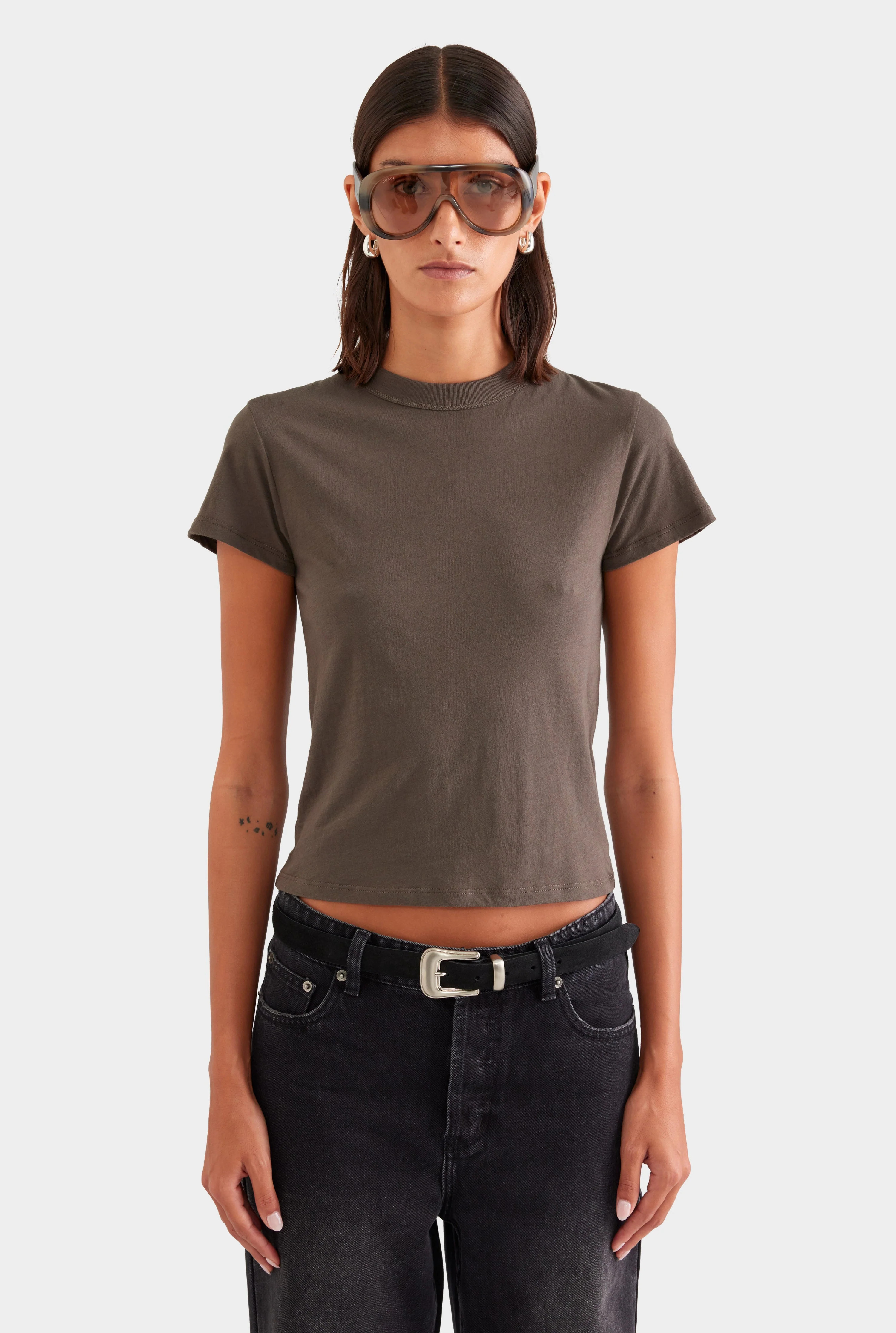 Lightweight Cotton Baby Tee Dark Olive | Venroy | Venroy AU