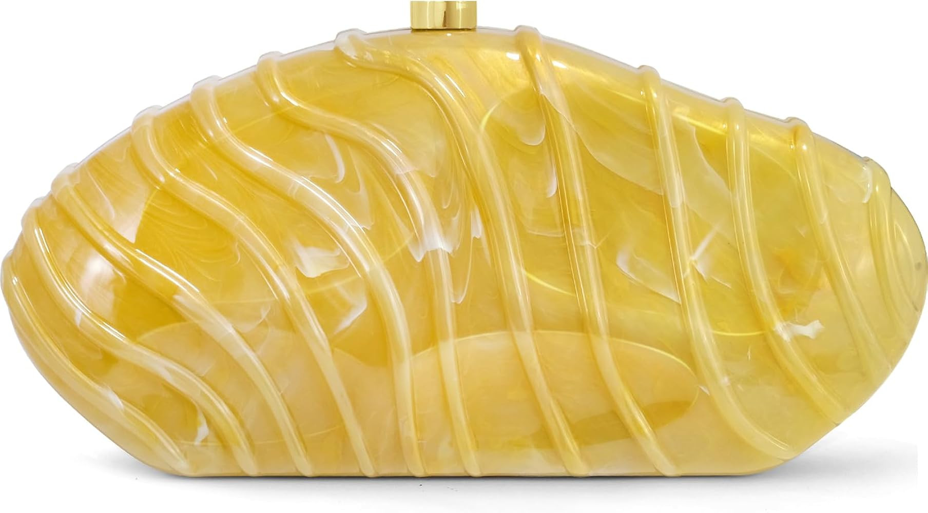 Acrylic Clutch Purse for Women Evening Bag, Irregular Shell Acrylic Purse Box Clutch with Chain f... | Amazon (US)