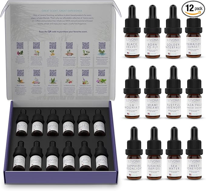 Levona Scent Essential Oils Set - Home Luxury Scents for Diffusers & Humidifiers, Ideal for Home ... | Amazon (US)
