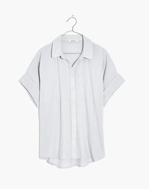 Plus Courier Pintuck-Back Shirt in Textured Windowpane | Madewell