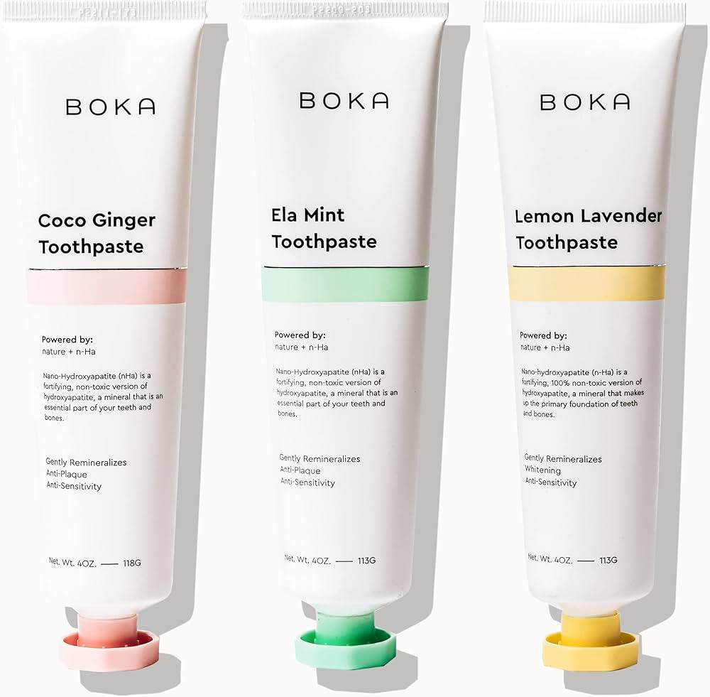 Boka Fluoride Free Toothpaste- Nano Hydroxyapatite, Remineralizing & Whitening- Dentist Recommend... | Amazon (US)