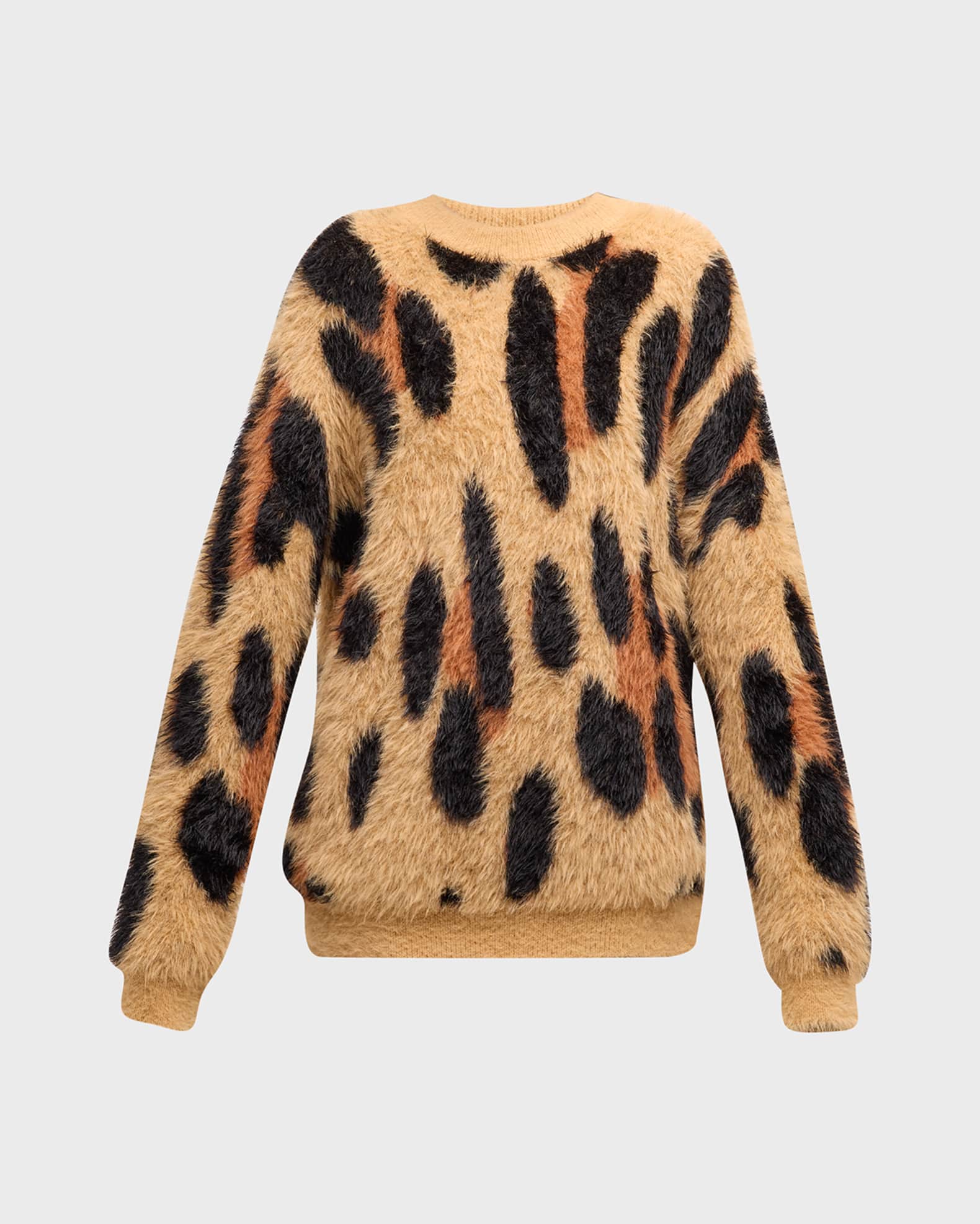 Dozy Leopard Fuzzy Knit Sweater | Neiman Marcus