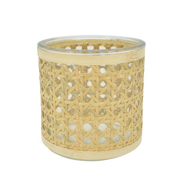 Way To Celebrate Harvest 3 Inch Brown Natural Glass Holder Decor - Walmart.com | Walmart (US)