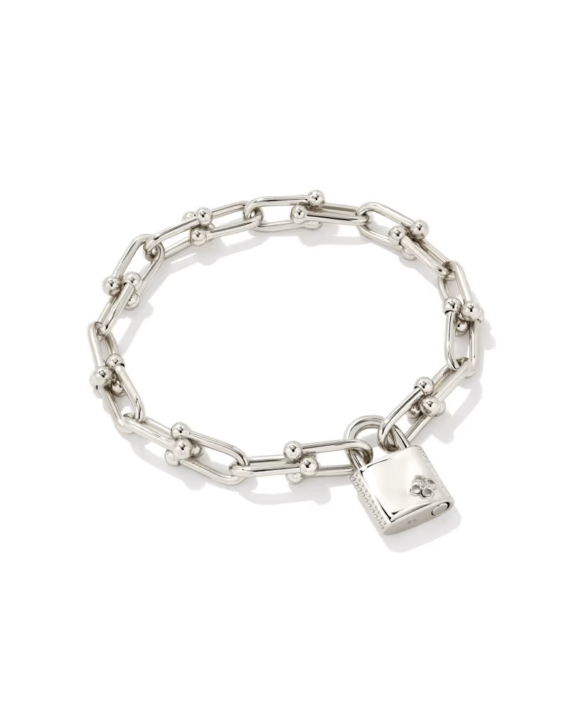 Jess Lock Chain Bracelet in Silver | Kendra Scott