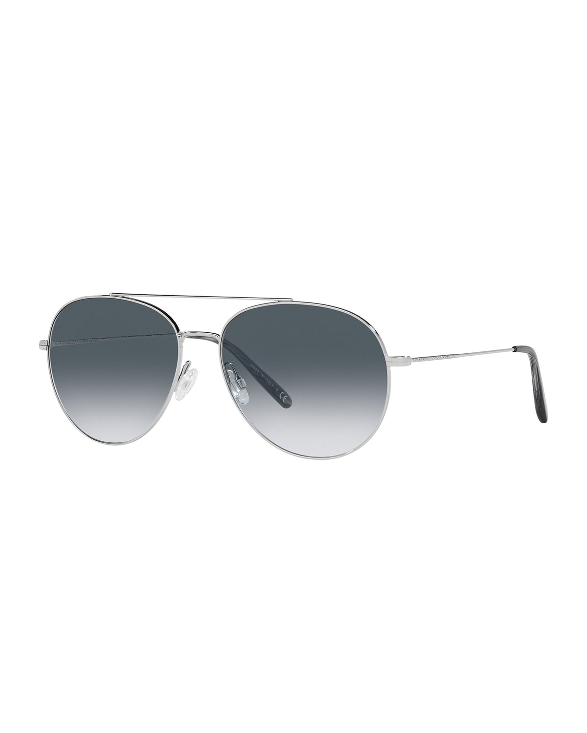 Airdale Metal Aviator Sunglasses, Silver | Neiman Marcus