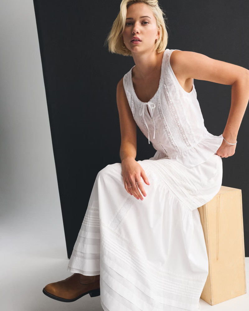 High Rise Pull-On Boho Maxi Skirt | Abercrombie & Fitch (US)