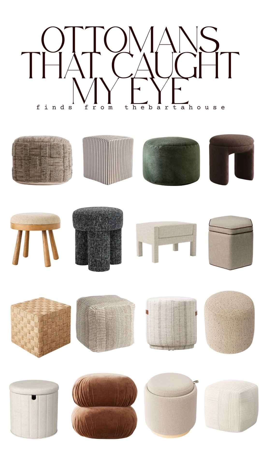 Ottomans that caught my eye recently✔️

#LTKSaleAlert #LTKHome