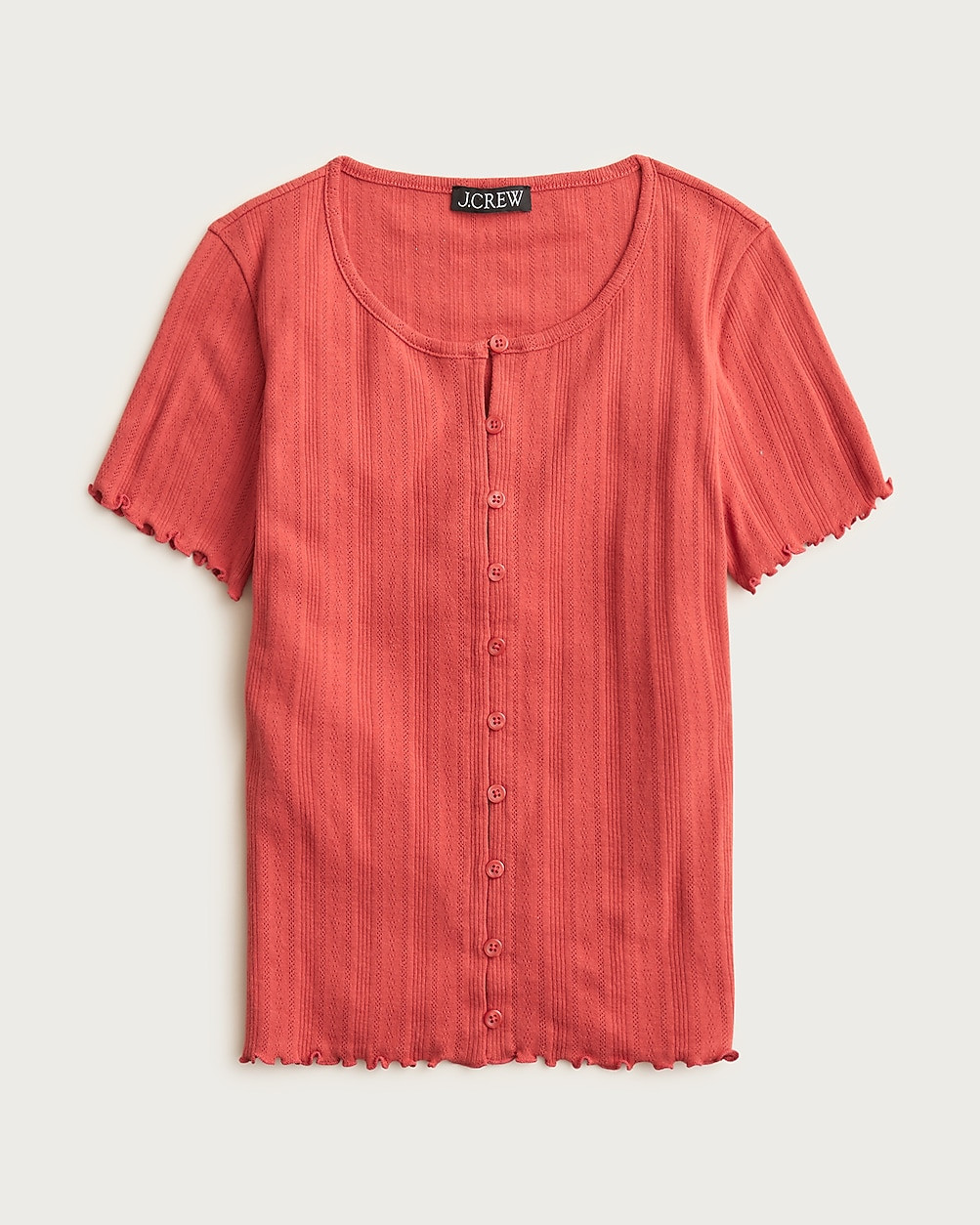 Pointelle short-sleeve knit cardigan | J. Crew US