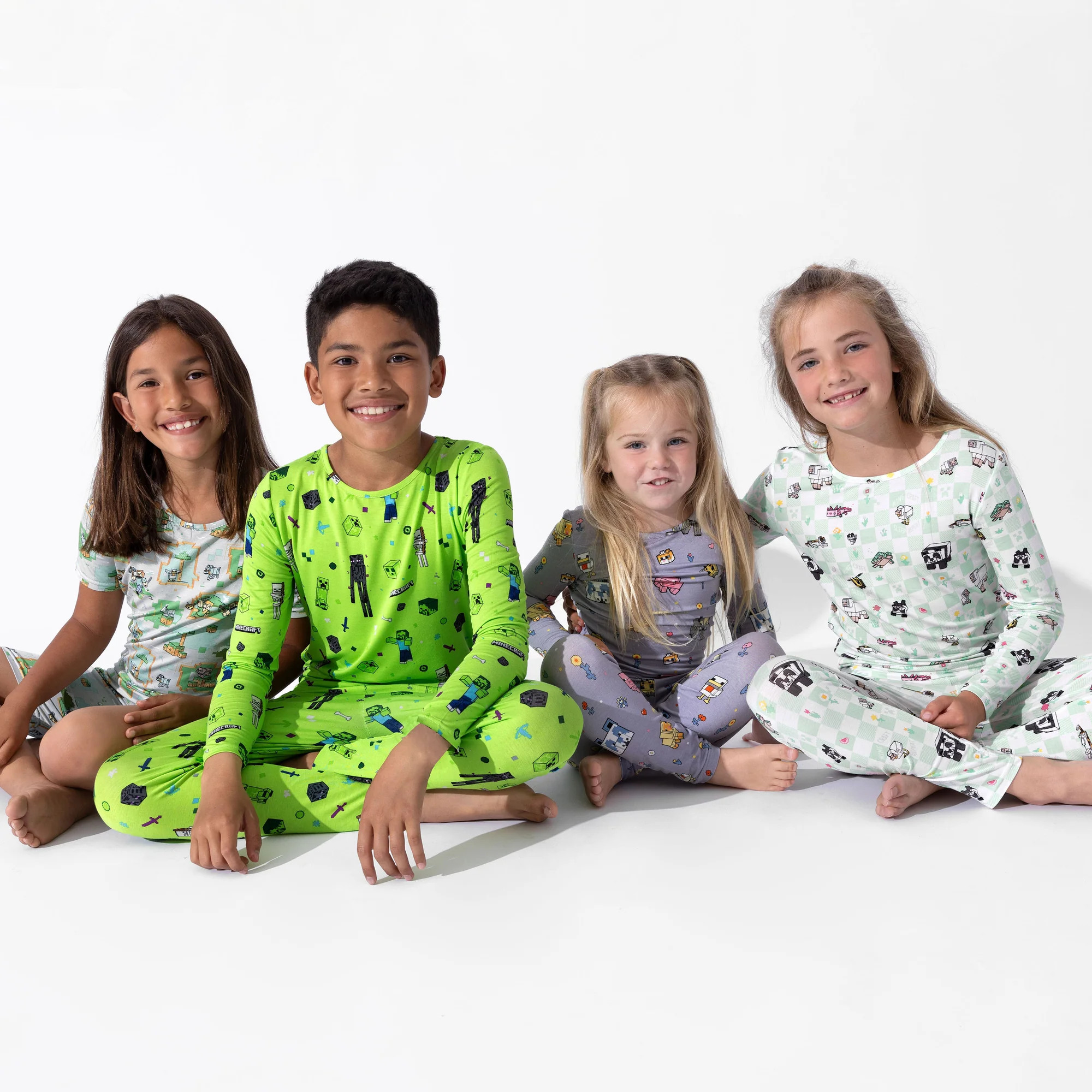 Minecraft Sleep Repeat Bamboo Kids Pajamas | Bellabu Bear