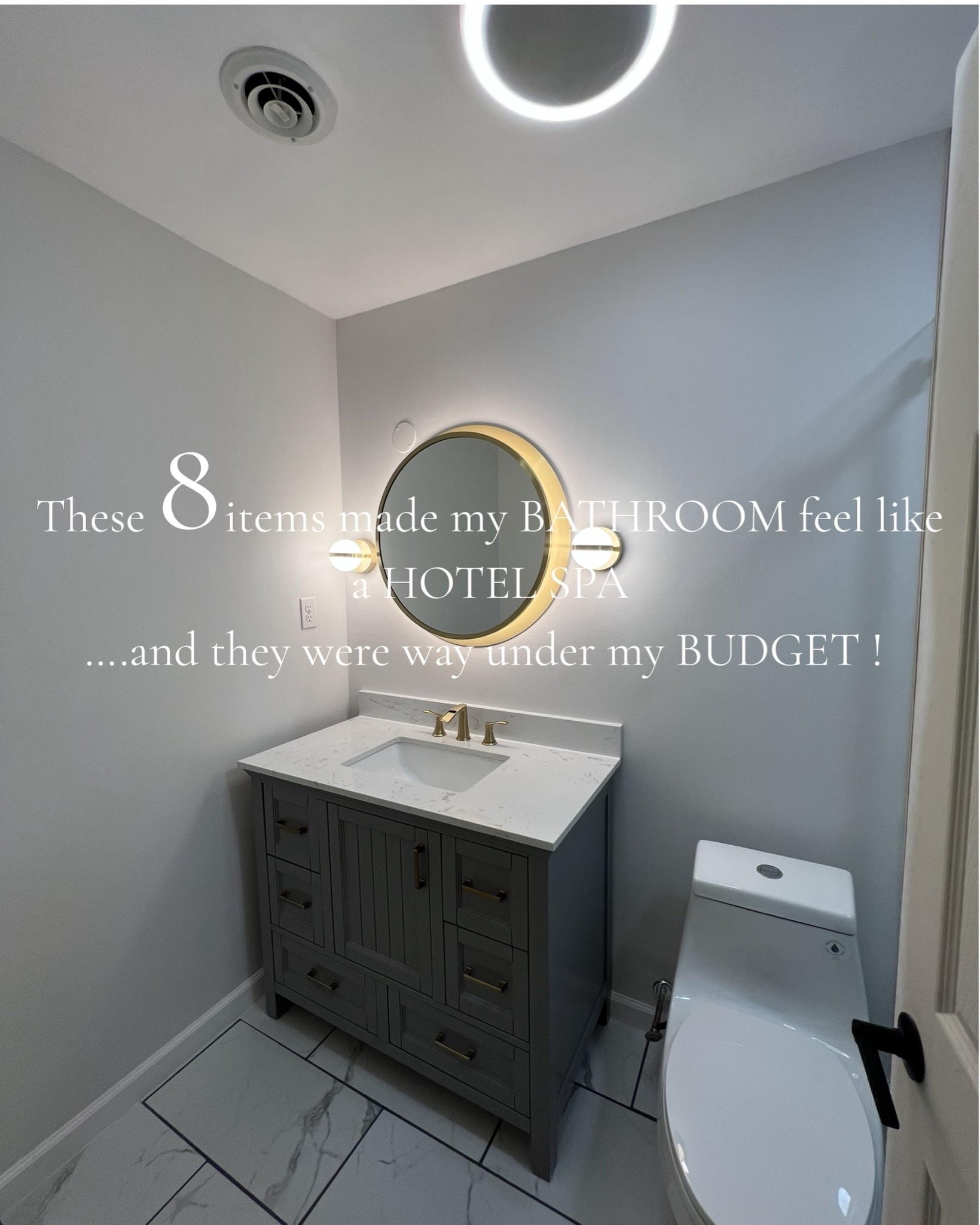 Budget Bathroom upgrades to make your bathroom feel like a Spa!