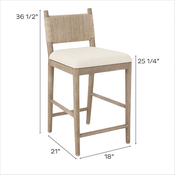 Blakely Seagrass Bar & Counter Stool | Ballard Designs, Inc.