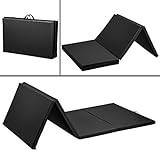 BestMassage Gymnastics Mat 4x10x2 Gym Mat Tumbling Mat 4 Foldding Mat Tumbling Mat Indoor Outdoor Mat 2” Thick Exercise Mat Stretching Yoga Cheerleading Martial Arts Home Gym Mat Yoga Mat (Black) | Amazon (US)