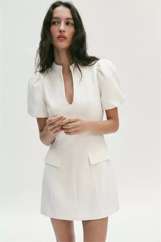 SHORT BALLOON SLEEVE DRESS | Zara US