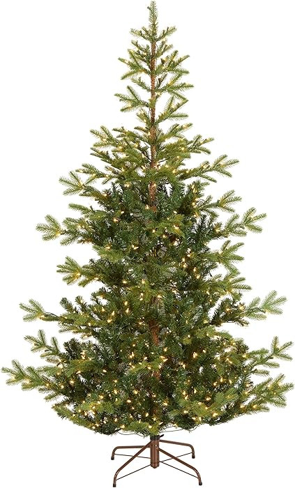 National Tree Company 6.5 ft Pre-Lit Norwegian Spruce Artificial Christmas Tree, 650 Clear Lights... | Amazon (US)