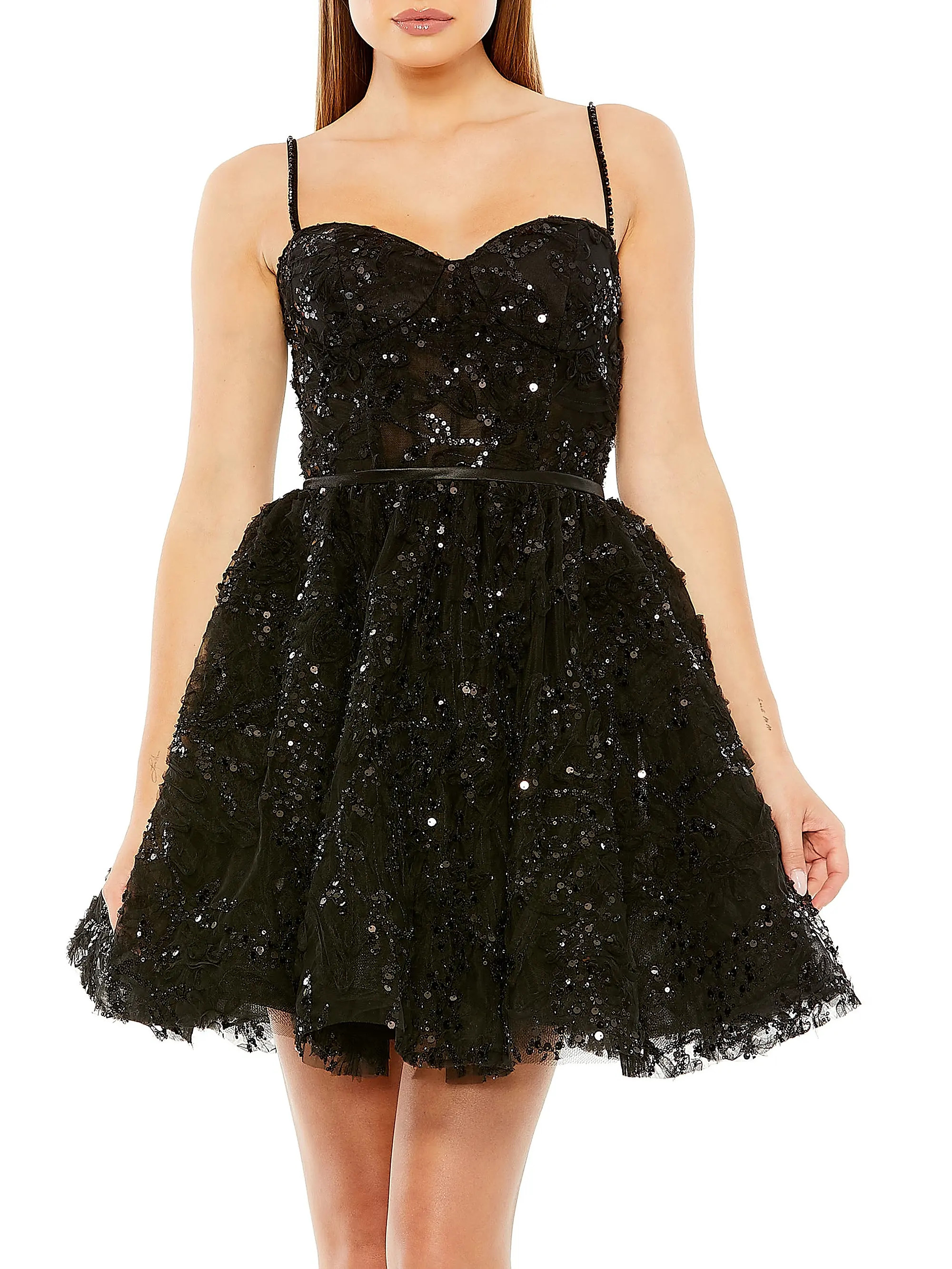 Sequin-Embellished Bustier Minidress | Saks Fifth Avenue