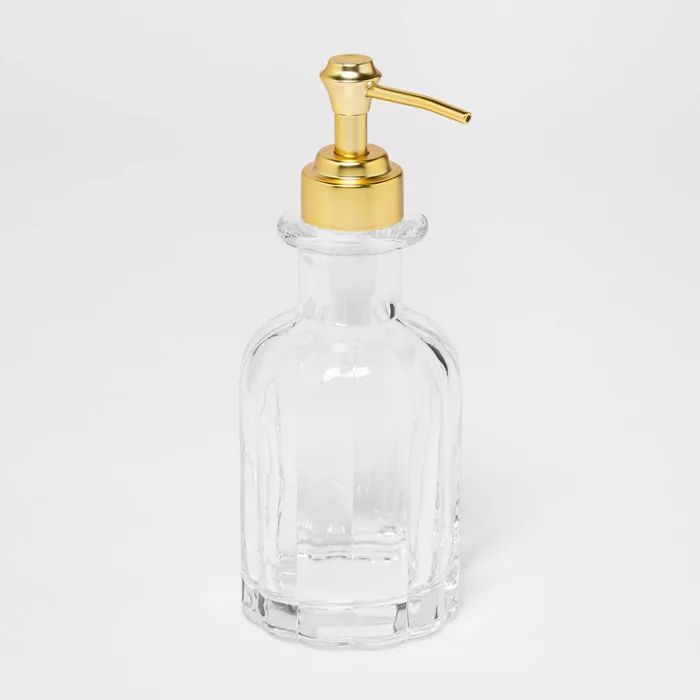 Fluted Glass Solid Soap Pump Clear - Threshold™ | Target