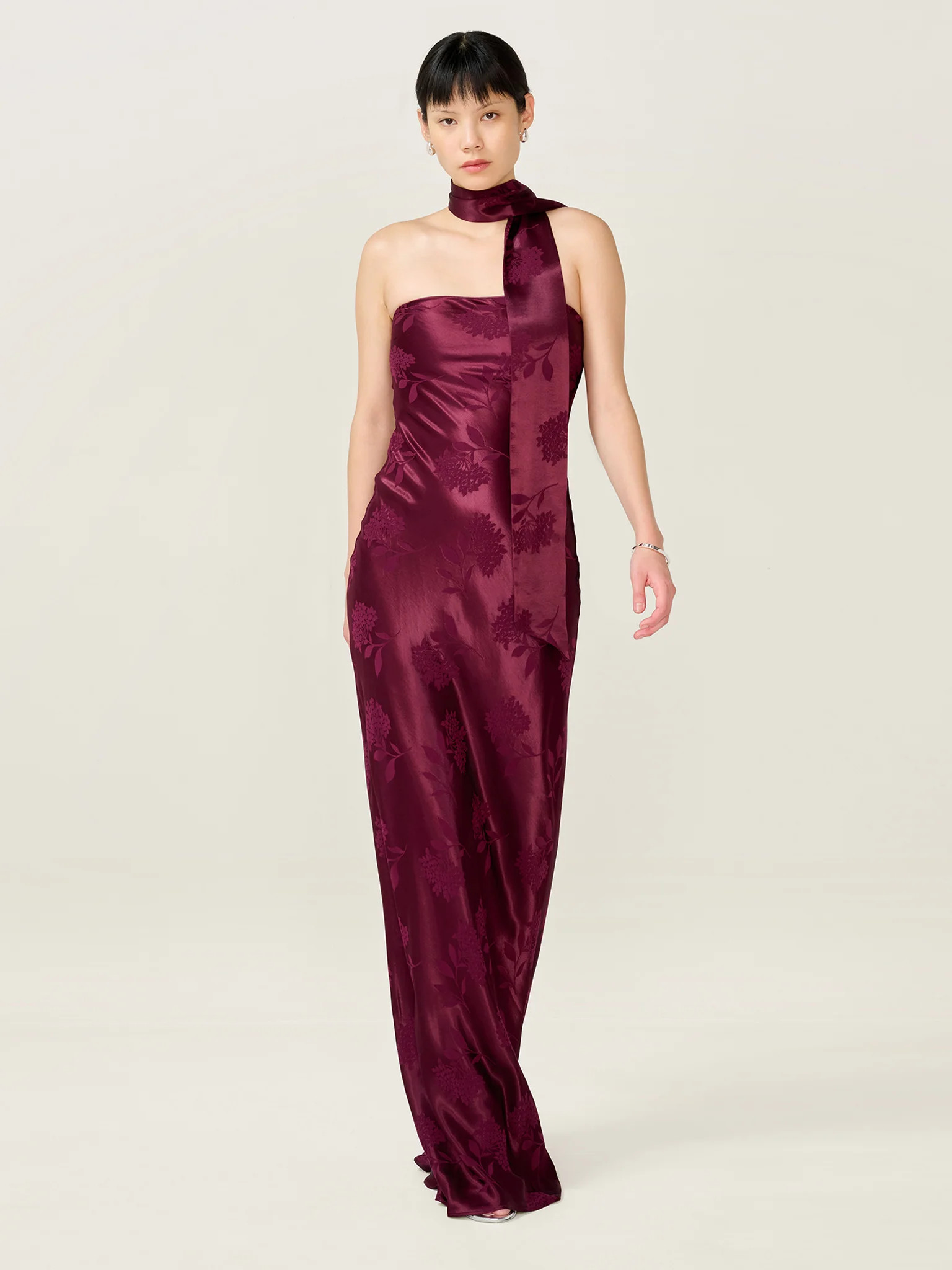 Myla Dress in Deep Wine | OMNES UK