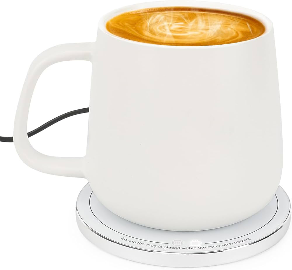 Amazon.com: APEKX 2024 Upgraded Self-Heating Ceramic Mug - Stable 130°F Temperature, 15W Wireles... | Amazon (US)