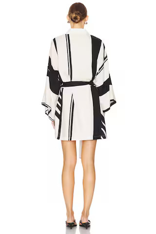 Alba Wrap Dress in Black Print | Revolve Clothing (Global)