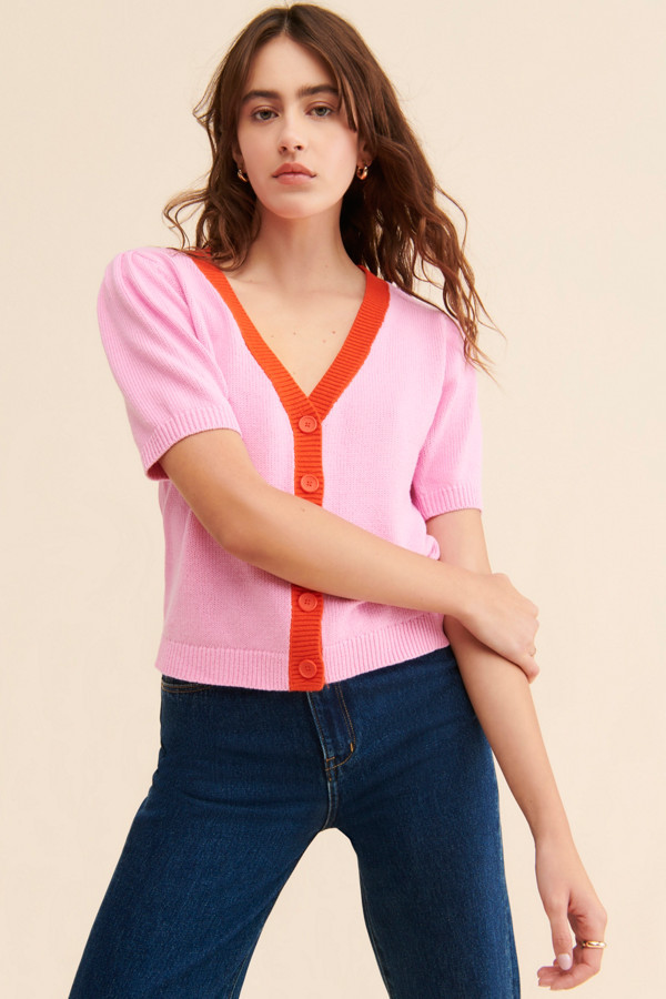 Josie Puff-Sleeve Cardigan | Nuuly
