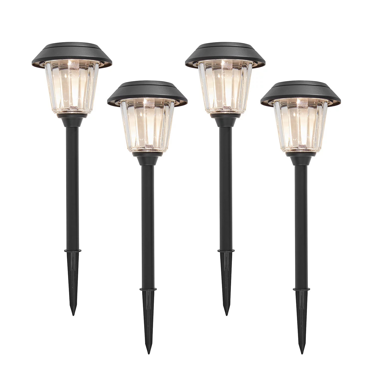 Member's Mark Matte Black LED Solar Path Lights, 4-pack | Sam's Club