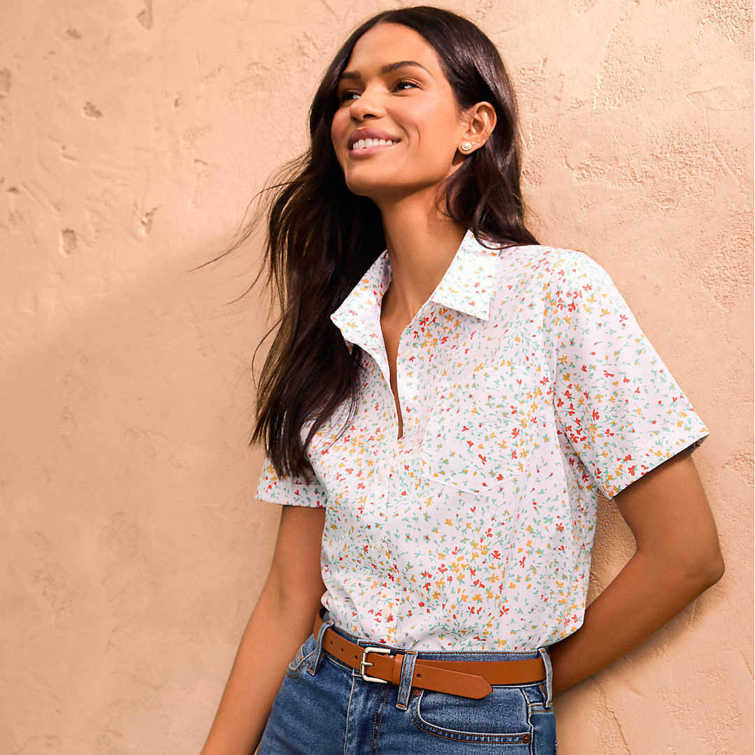 Women's Wrinkle Free No Iron Shirt | Lands' End (US)