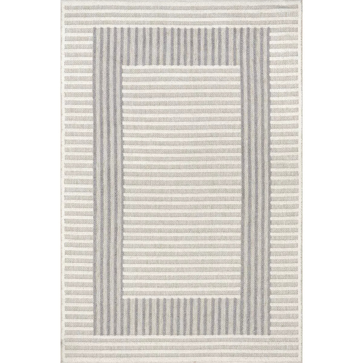 Nuloom Nicka Striped Border Pet Friendly Machine Washable Area Rug | Target