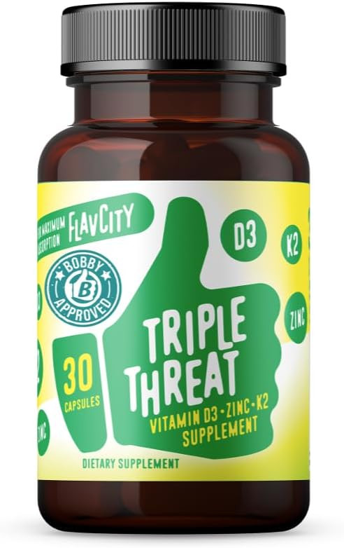 FlavCity Vitamin D3, K2 & Zinc - Triple Threat Supplement - Daily or Seasonal Immune Support - Vi... | Amazon (US)