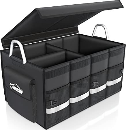 Oasser Trunk Organizer Cargo Organizer Trunk Storage Waterproof Collapsible Durable Multi Compart... | Amazon (US)