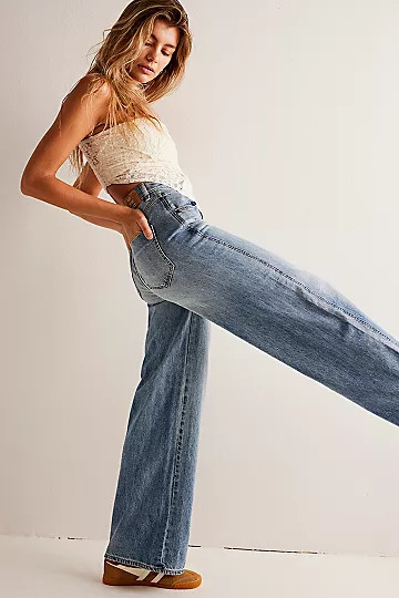 CRVY Gia Wide-Leg Jeans | Free People (Global - UK&FR Excluded)